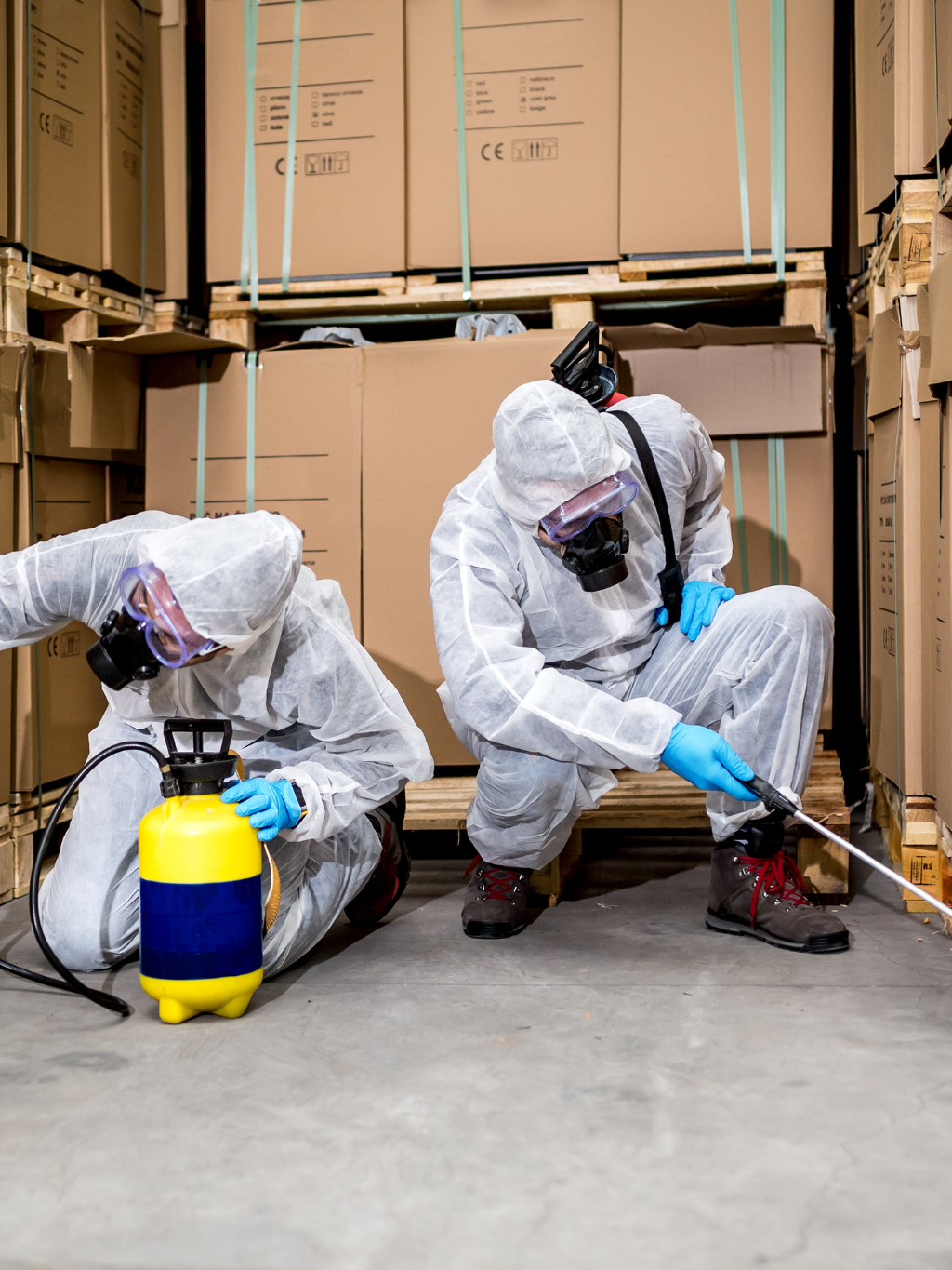 مكافحة حشرات في مستودع